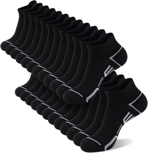 12 Pairs Mens Ankle Socks Athletic Casual Low Cut Short Socks for Men With