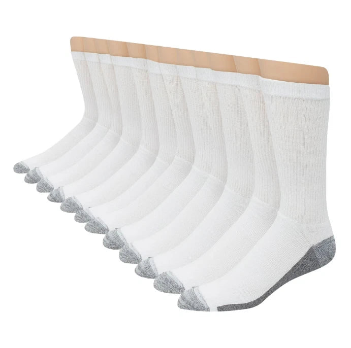 6-Pack Crew Socks Mens Max Cushion, Wicking Cool ComfortBlend